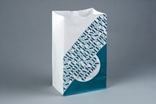 Bakery Bags, Printed - Color Coded - Teal, Waxed, 6 x 3 5/8 x 11