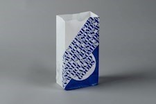 Bakery Bags, Printed - Color Coded - Blue, Waxed, 5 x 3 1/8 x 9 3/4"
