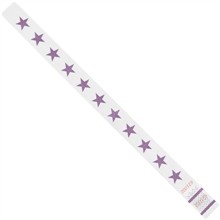 Purple Stars Tyvek® Wristbands, 3/4 x 10"