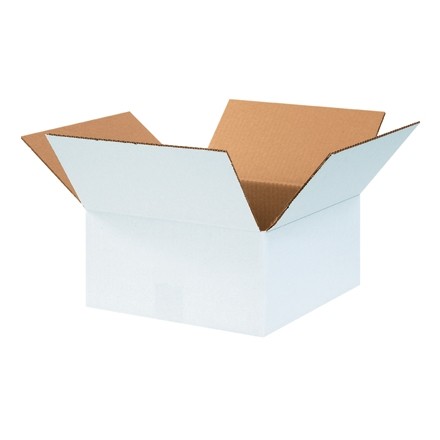 Corrugated Boxes, 12 x 12 x 6", White