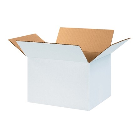 Corrugated Boxes, 12 x 10 x 8", White