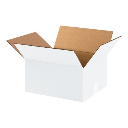 Corrugated Boxes, 12 x 10 x 6", White