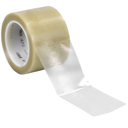 3M 471 Clear Vinyl Tape, 3" x 36 yds., 5.2 Mil Thick