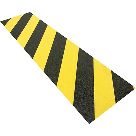 Black/Yellow Anti-Slip Treads, 6 x 24"