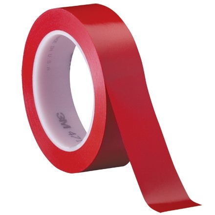 3M 471 Red Vinyl Tape, 1" x 36 yds., 5.2 Mil Thick