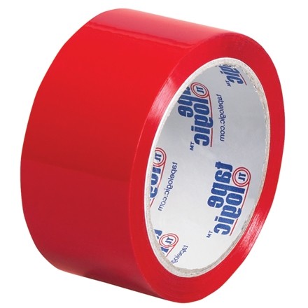 Red Carton Sealing Tape, 2" x 55 yds., 2.2 Mil Thick