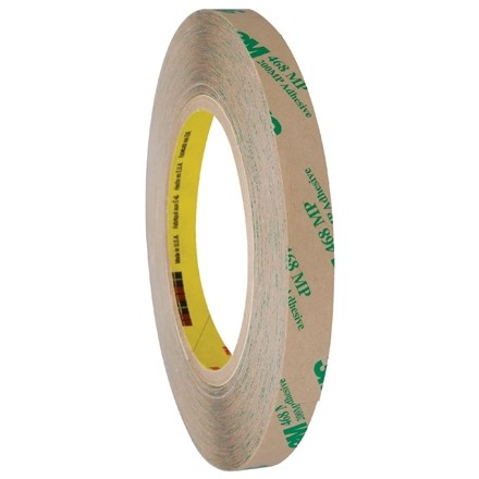 3M 468MP High Performance Adhesive Transfer Tape, 1/2" x 60 yds., 5 Mil Thick