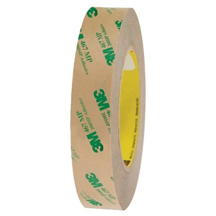 3M 467MP High Performance Adhesive Transfer Tape, 1" x 60 yds., 2 Mil Thick