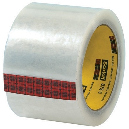 3M 375 Tape, Clear, 3" x 55 yds., 3.1 Mil Thick