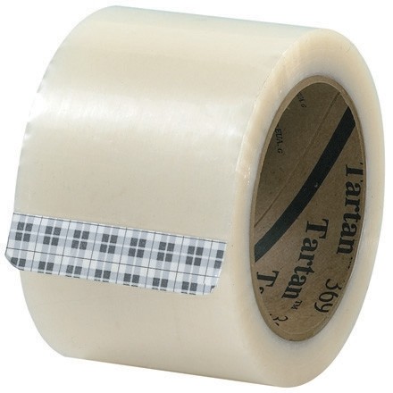 3M 369 Tape, Clear, 3" x 110 yds., 1.6 Mil Thick