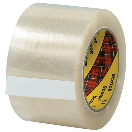 3M 311 Tape, Clear, 3" x 110 yds., 2 Mil Thick