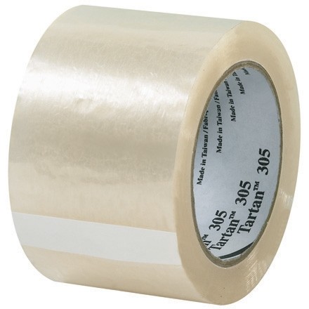 3M 305 Tape, Clear, 3" x 110 yds., 1.8 Mil Thick