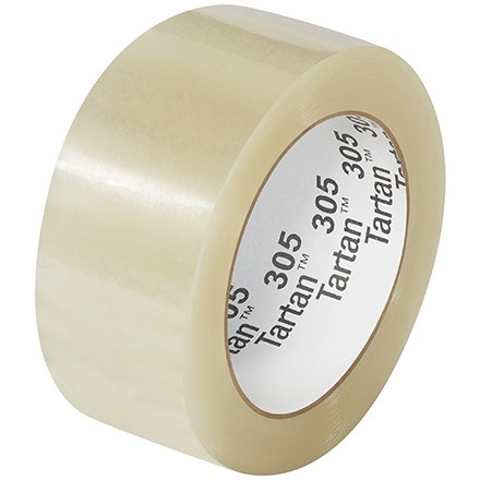 3M 305 Tape, Clear, 2" x 110 yds., 1.8 Mil Thick