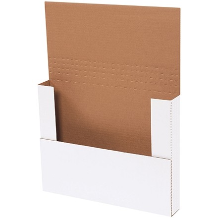 Easy-Fold Mailers, White, 14 1/4 x 11 1/4", Multi-Depth Heights of 1/2, 1, 1 1/2, 2"
