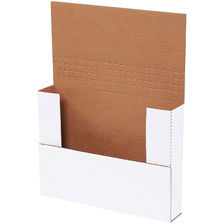 Easy-Fold Mailers, White, 11 1/8 x 8 5/8", Multi-Depth Heights of 1/2, 1, 1 1/2, 2"