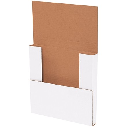 Easy-Fold Mailers, White, 10 1/4 x 10 1/4", Multi-Depth Heights of 1/2, 1"