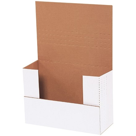 Easy-Fold Mailers, White, 9 1/2 x 6 1/2", Multi-Depth Heights of 2, 2 1/2, 3, 3 1/2"