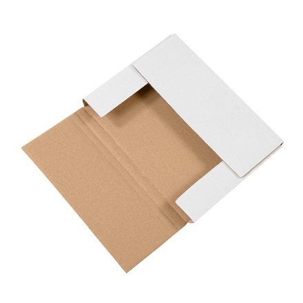 Easy-Fold Mailers, White, 11 1/8 x 8 5/8", Multi-Depth Heights of 1/2, 1"