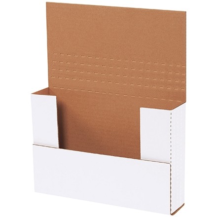 Easy-Fold Mailers, White, 9 1/2 x 6 1/2", Multi-Depth Heights of 1/2, 1, 1 1/2, 2"