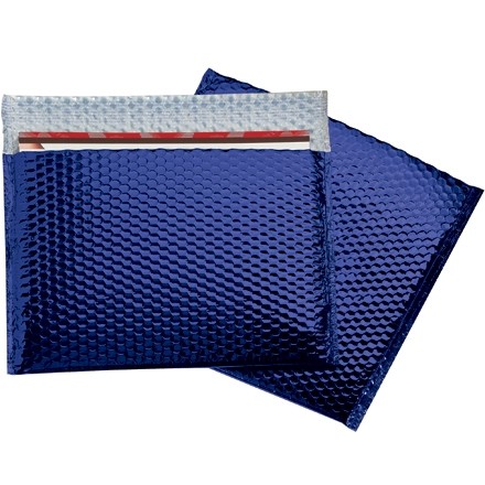 Glamour Bubble Mailers, Blue, 13 3/4 x 11"