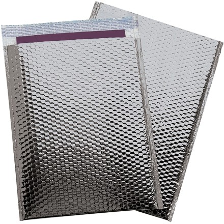 Glamour Bubble Mailers, Silver, 13 x 17 1/2"