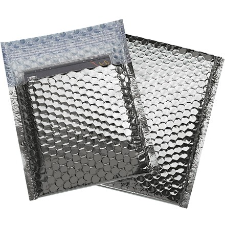 Glamour Bubble Mailers, Silver, 7 x 6 3/4"