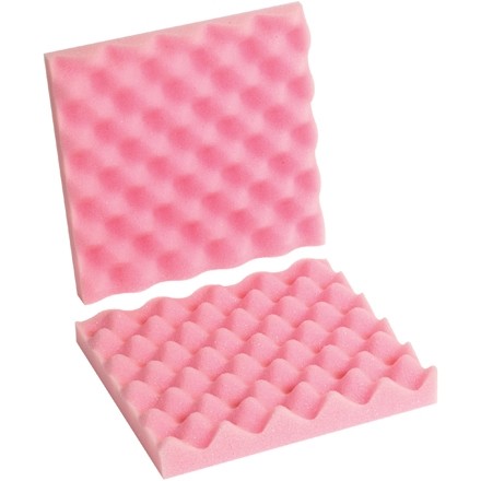 Anti-Static Convoluted Foam Sets - 10 x 10 x 2" , 2 Sheets Per Set
