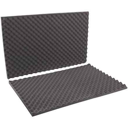 Charcoal Convoluted Foam Sets - 24 x 36 x 2" , 2 Sheets Per Set