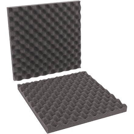 Charcoal Convoluted Foam Sets - 16 x 16 x 2" , 2 Sheets Per Set