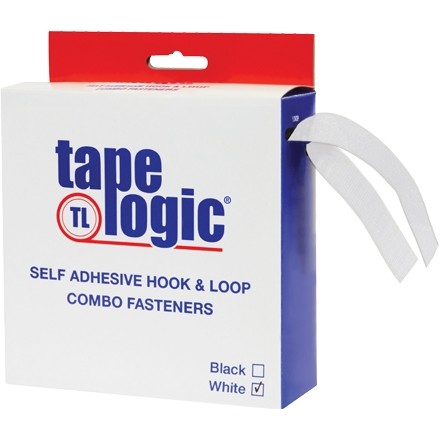 Hook and Loop, Combo Pack, Strips, 1" x 15', White