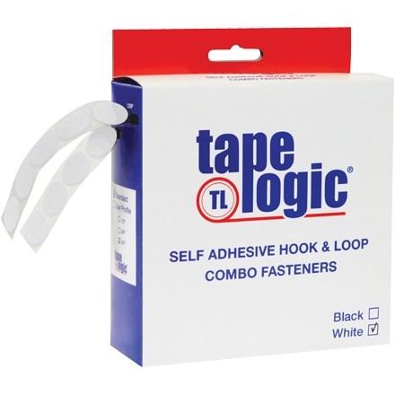 Hook and Loop, Combo Pack, Dots, 3/4", White