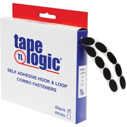 Hook and Loop, Combo Pack, Dots, 3/4", Black