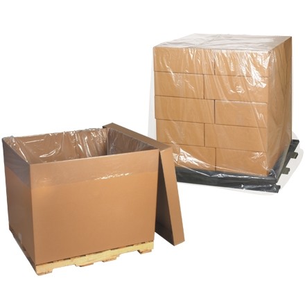 Clear Pallet Covers, 54 x 44 x 120", 2 Mil