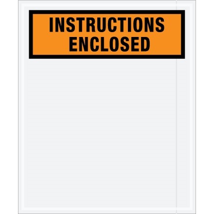 "Instructions Enclosed" Envelopes, Orange, 12 x 10"