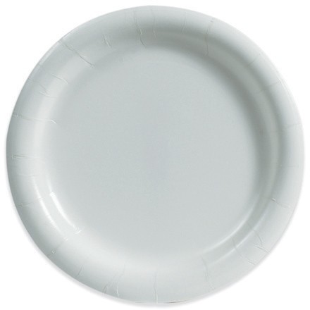 Medium-Duty Paper Plates, White, 9"