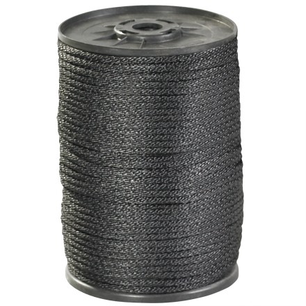 Solid Braided Nylon Rope - 1/8", Black