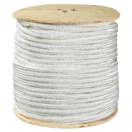Double Braided Nylon Rope - 1/2, White