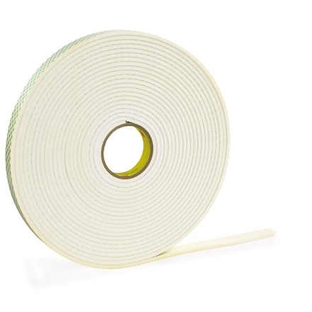 3M 4466 Double Sided Foam Tape, 1/16" Thick - 1" x 36 yds.