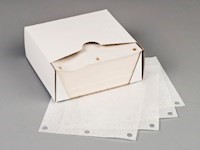 Three Hole Drilled Patty Paper Sheets, Waxed, 5 1/2 x 5 1/2"