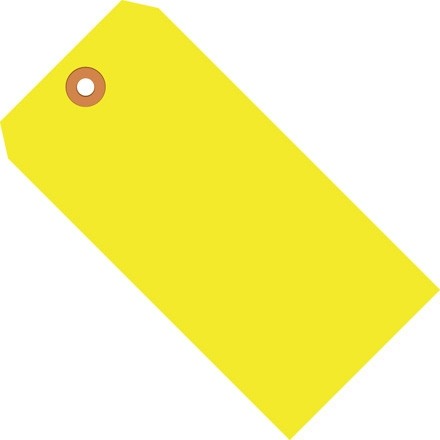 Fluorescent Yellow Shipping Tags #6 - 5 1/4 x 2 5/8"