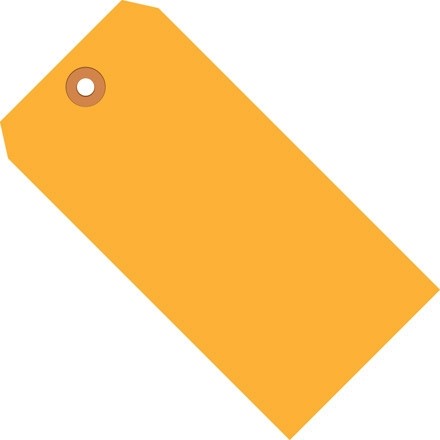 Fluorescent Orange Shipping Tags #6 - 5 1/4 x 2 5/8"