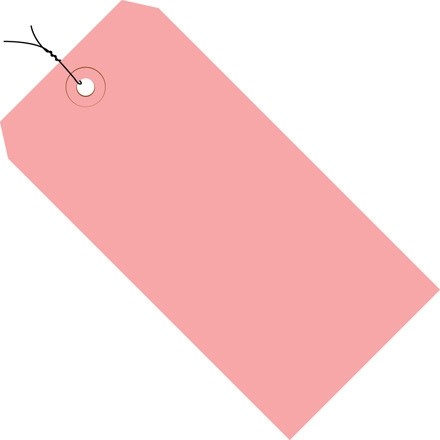 Pink Pre-wired Shipping Tags #2 - 3 1/4 x 1 5/8"