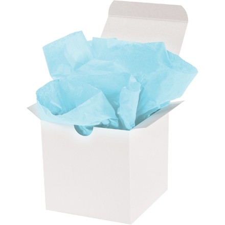 Blue Sapphire Glitter Tissue Paper, 20x30, Bulk 200 Sheet Pack