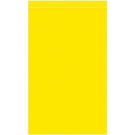 Reclosable Poly Bags, 5 x 8", 2 Mil, Yellow