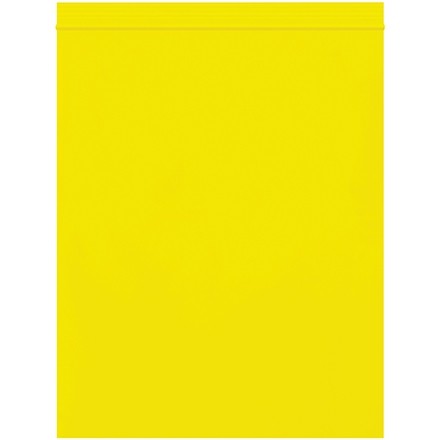 Reclosable Poly Bags, 8 x 10", 2 Mil, Yellow
