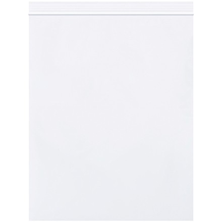 Reclosable Poly Bags, 8 x 10", 2 Mil, White