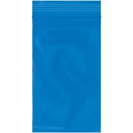1000 Per Case 3 x 5" 2 Mil Blue Reclosable Poly Bags 