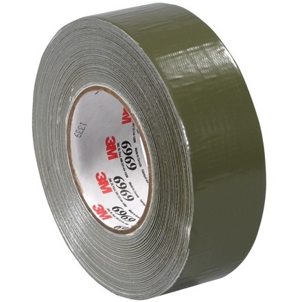 3M 6969 Olive Green Duct Tape, 2" x 60 yds., 10.7 Mil Thick
