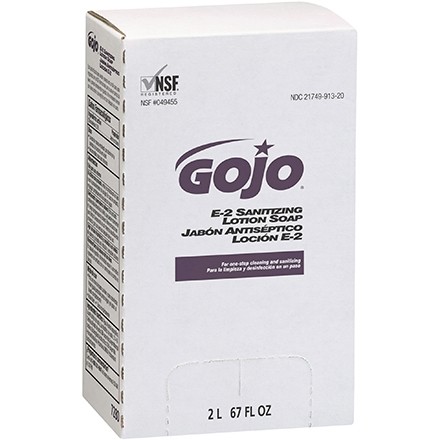 GOJO® E-2 Sanitizing Lotion Soap Refill Box - 2,000 ml