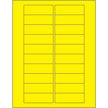 Fluorescent Yellow Laser Labels, 3 x 1"